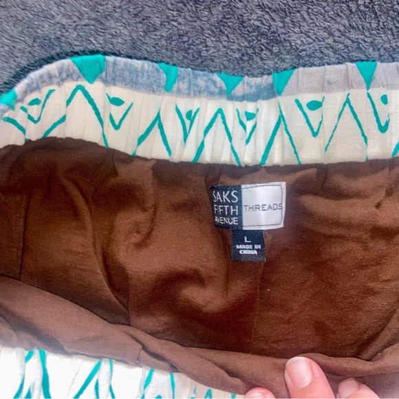Saks Fifth Avenue Threads mid-length Multi-color Boho Skirt, Sz L - Picture 2 of 4
